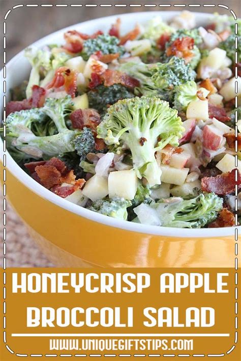 Briskly stir together vinegar, sugar and mayo in a small bowl. Honeycrisp Apple & Broccoli Salad - Healthy Living and ...