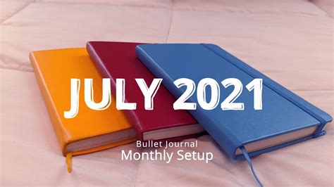 July Bullet Journal Monthly Setup Summer Youtube