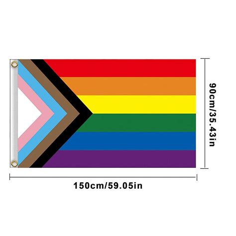 Gay Pride Flaggay Bunting 3x5ft Rainbow Flags Bannerprogress Pride