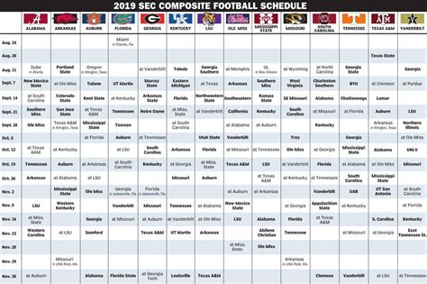 Printable Ncaa Football Schedule That Are Declarative