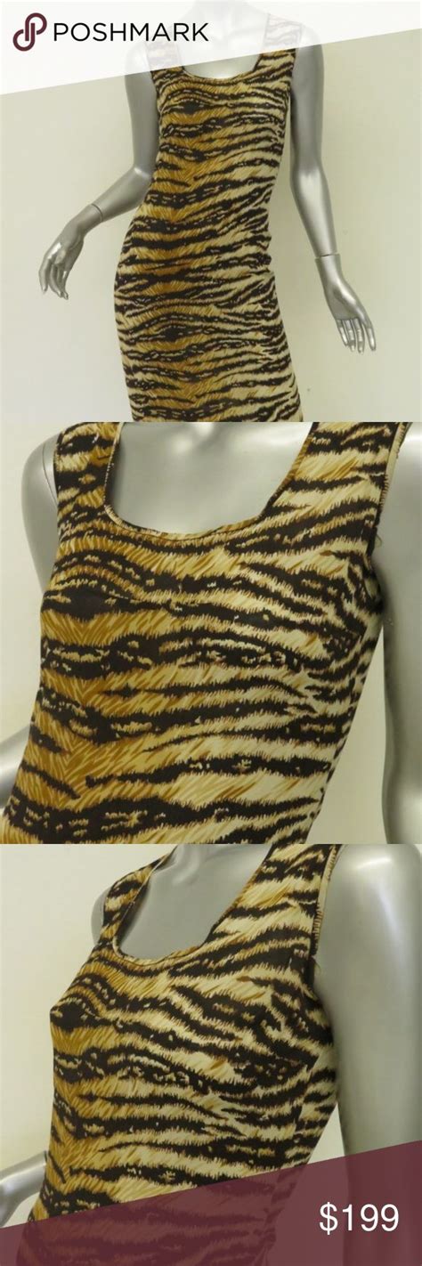 Dolce Gabbana Dress Tiger Print Stretch Silk Dolce Gabbana Dress