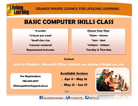 Basic Computer Skills Morning Grande Prairie Council For Lifelong