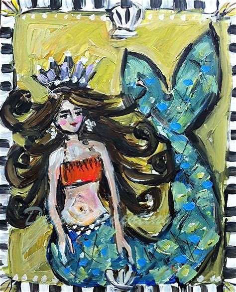 Devine Paintings Whimsical Mermaid Painting