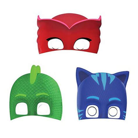 Pj Masks Cardboard Masks 8pk Discount Party Warehouse