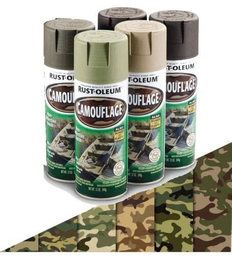 Camouflage Ultra Flat Non Reflective Camo Spray Kit 5 Camo Colours Rust