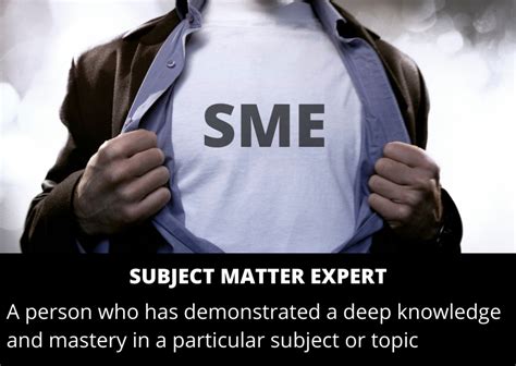 what does subject matter expert mean project management dictionary of terms