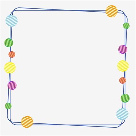 Colorful Border Frame Hd Transparent Frame Colored Decoration Colored