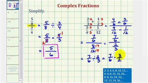 How to add fractions with variables & whole numbers. Ex 1: Simplify a Complex Fraction (No Variables) - YouTube