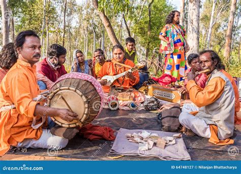 Folk Song Performance At Shantiniketan Editorial Photography Image Of