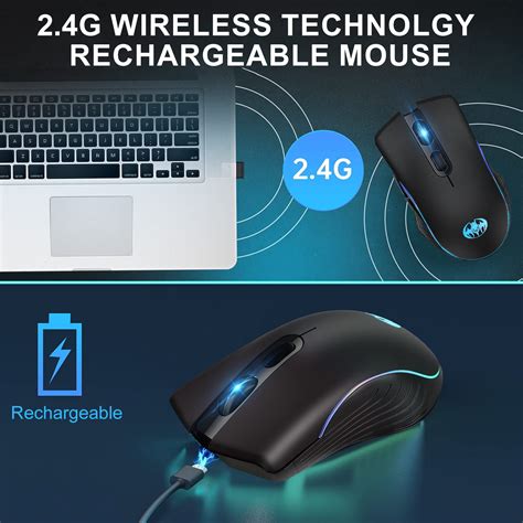 Tsv M06 Wireless Gaming Mouse Rechargeable Computer Mouse Mice With