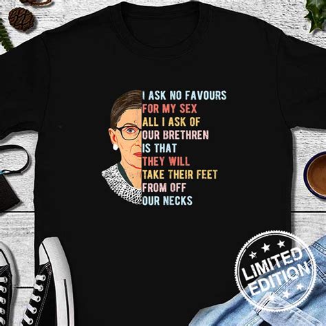 Wo Vintage I Ask No Favor For My Sex Feminist Rights Shirt