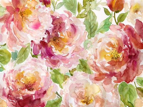 Bold And Beautiful Floral Mural By Carol Robinson Wallsauce Us
