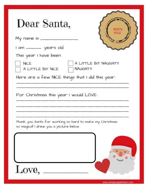 Free Santa Letters Template Printables

