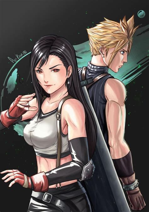 Tifa And Cloud By Theartkage On Deviantart Art Clouds Final Fantasy Vii