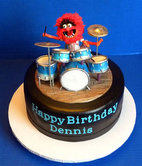 Animal Drum Cake 1 Drum Birthday Cakes Drum Cake Music Cakes
