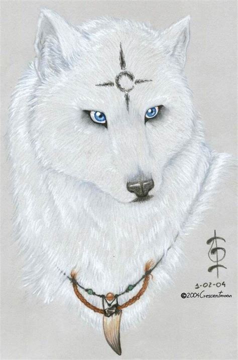 White Wolf Blue Eyed White Wolf 2 By Crescentmoon On Deviantart Wolf
