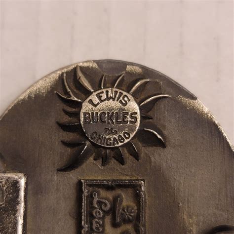 Rare Vintage 1975 Lewis Metal Belt Buckles Co Inc Chi… - Gem