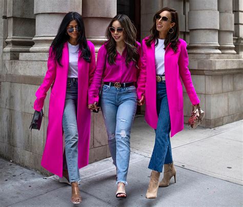 Sydne Style Shows How To Wear Hot Pink In Adam Lippes Coat With Walk In