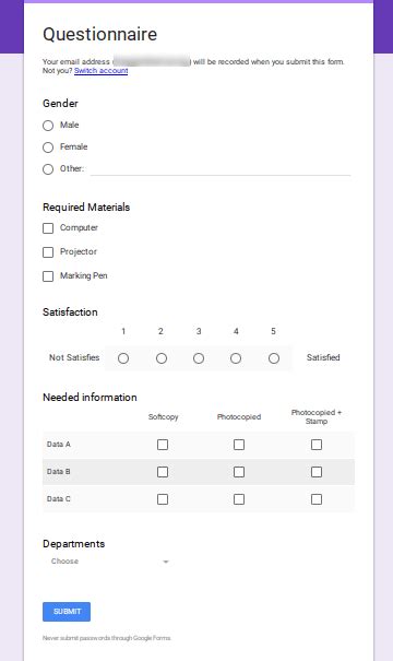 Steps To Create Surveys Using Google Forms Questionnaire