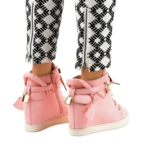 Pink Wedge Sneakers Kls 103 10 Keeshoes
