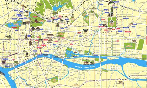 Maps Of Guangzhouguangzhou Tour Map Guangzhou Tourist Map