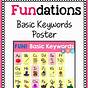 Fundations Basic Keywords Chart Printable