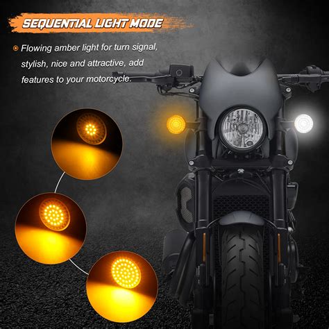 Buy Nthreeauto 1157 Sequential Led Turn Signals With 2inch Bullet