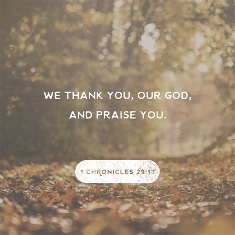 “o Our God We Thank You And Praise Your Glorious Name” ‭‭1 Chronicles