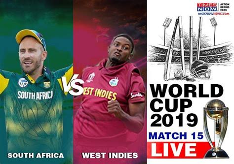 The broadcast match will be all over the world. SA vs WI ICC World Cup 2019: Match abandoned due to rain ...