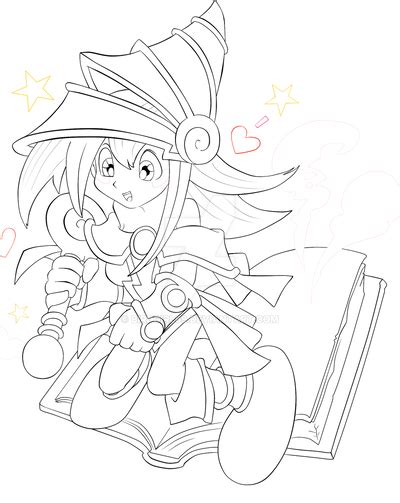 Yugioh Coloring Pages Toon Dark Magician Girl Coloring Pages