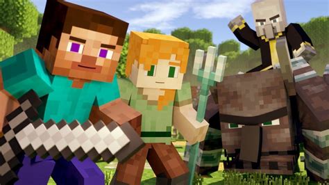 Village Raid Alex And Steve Life Minecraft Animation Youtube