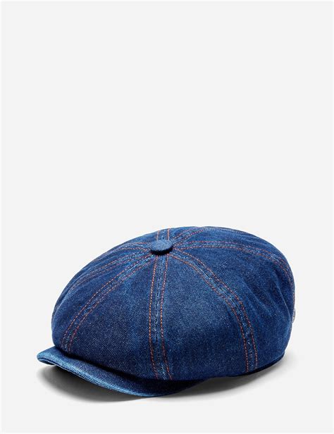 Stetson Hatteras Denim Newsboy Flat Cap Navy Blue Garmentory