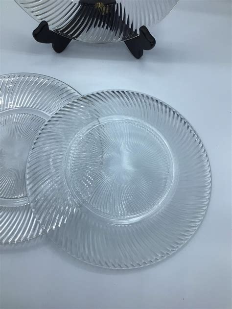 Clear Glass Dinner Plates Made By Federal Glass In Diana Etsy Australia