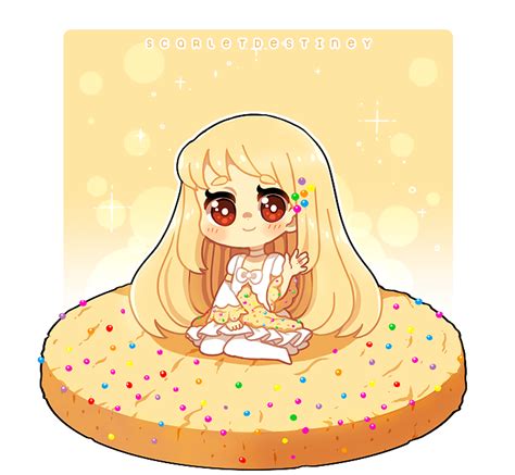 C: Sugar Cookie by ScarletDestiney | Cute kawaii drawings, Chibi girl drawings, Cute food drawings