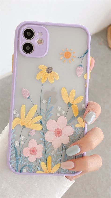Cute Watercolor Flower Phone Case For Iphone Diy Phone Case Design