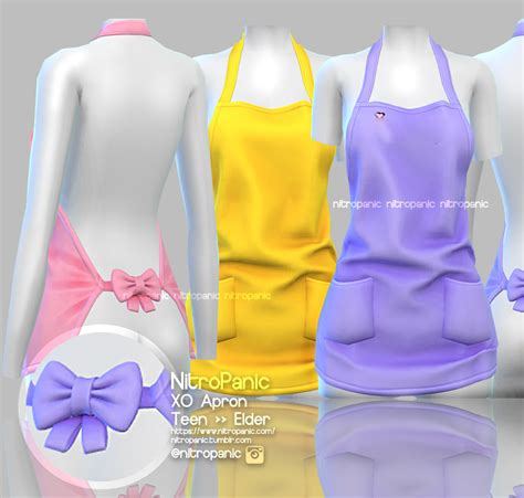Sims 4 Cc Custom Content Clothing Xo Apron Sims 4 Clothing