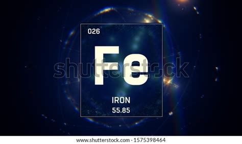 3d Illustration Iron Element 26 Periodic Stock Illustration 1575398464