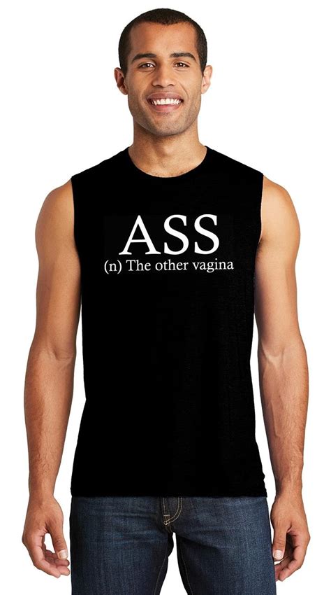 Mens Ass Other Vagina Funny Rude Sexual Shirt Muscle Tank Pussy Inappropriate Ebay