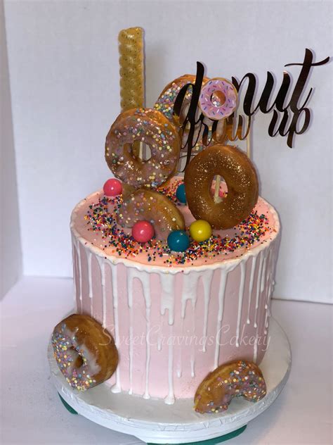 donut grow up cake drip cake drip cakes tiered cakes custom cakes