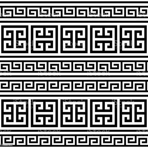 Retro Greek Key Pattern Seamless Vector Design Inspired By Ancient