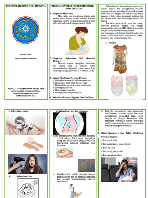 Leaflet Personal Hygiene Ibu Nifas Pdf
