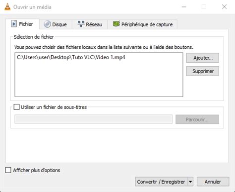VLC comment convertir des fichiers audio ou vidéo