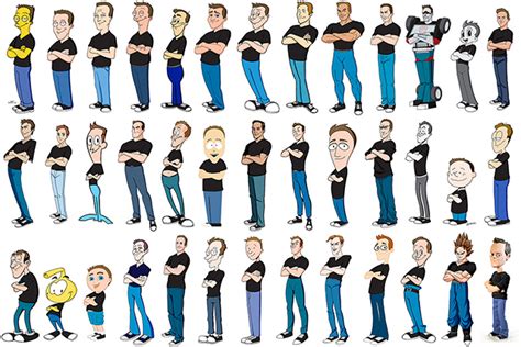 Artist Kevin Mcshane Draws Himself In 100 Different Cartoon Styles
