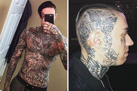 Miley Cyruss Brother Shows Off Fully Tattooed Body Daily Star