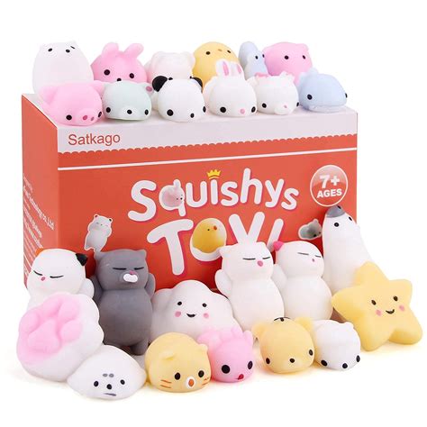 Satkago Mochi Squishys Toys25pcs Sensory Toys Party Favors Goodie Bag