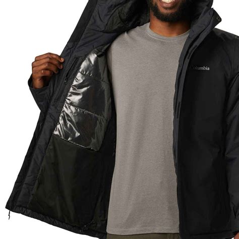Columbia Mens Tipton Omni Tech Waterproof Rain Jacket Black Xl