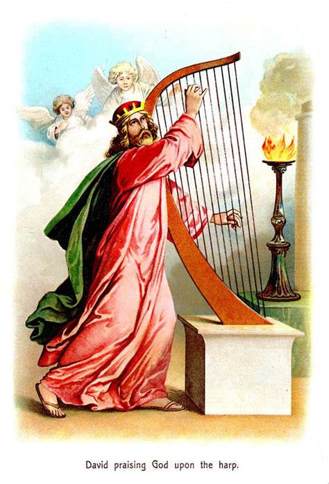 The King David Playing Harp Clip Art Cliparts