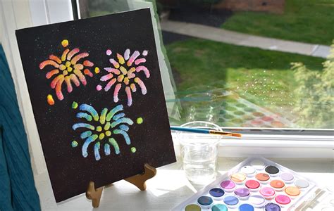 Salt Firework Painting Diydg