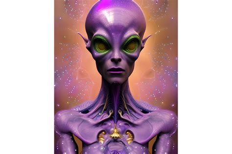 Gorgeous Purple Alien Graphic By L M Dunn · Creative Fabrica