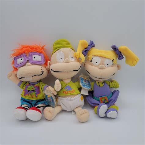 rugrats mattel chuckie finster tommy angelica pickles 8 9 plush 1998 some tags ebay